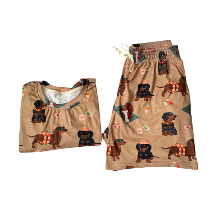 Pijama Perritos Salchicha Short